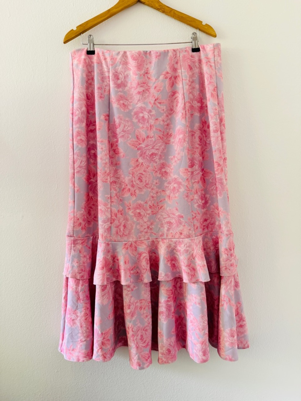 Show Me Your MuMu Dutchess Ruffle Top & Skirt Formal Set Pink Purple Floral XXL - Picture 8 of 11